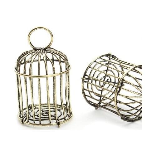 5pcs/lot 42mm*27mm birdcage Connector Metal Alloy Pendant For DIY bracelet necklace Jewelry Making dfrg5