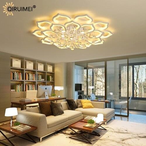 Acrylic New Modern LED Chandeliers Lights For Living Study Dining Room Villa Bedroom Lamps Home Lighting Fixtures Remote Control
