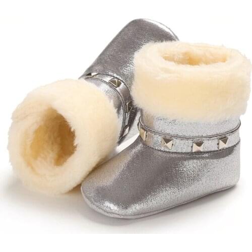 Super Warm Newborn Infant Baby Girls Booties Shoes Winter Snow Boots Princess Toddler Baby Girls First Walkers For Chirstmas