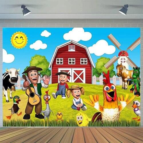 La Granja De Zenn Theme Party Backdrops the Zenon Farm Baby Shower Kids Birthday Party Decoration Photography Background Props