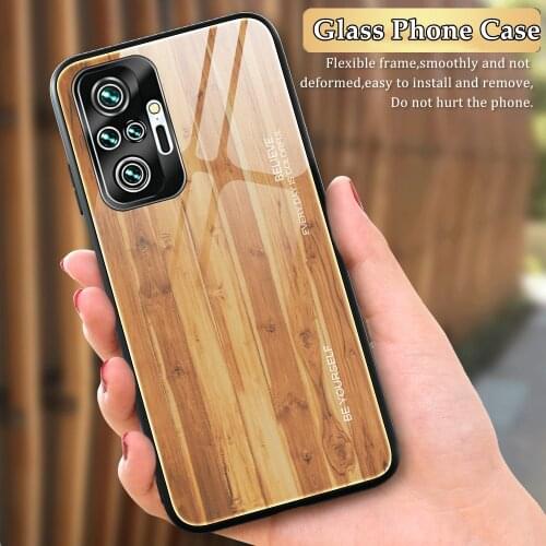 Wood Tempered Glass Phone Case For OPPO Realme 7 3 Pro X Lite Hardness Case Cover For OPPO A9 A5 2020 A11X A11 A33 A39 A35 A73