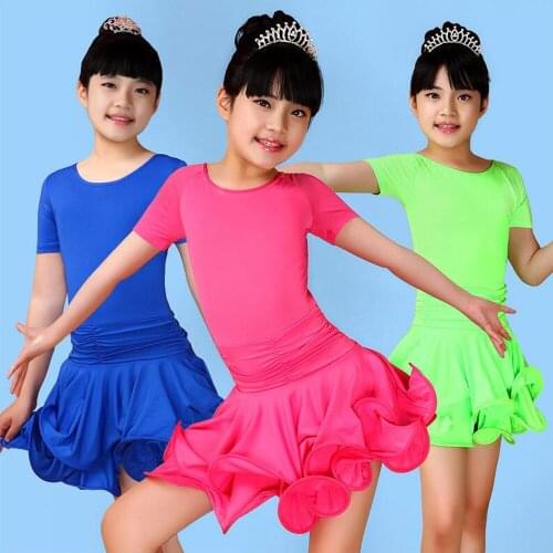 Girl Kids Long Sleeves Dance Wear Standard Latin Competition Dress Children ChaCha Rumba Tango Salsa Ballroom Dancing Chothing