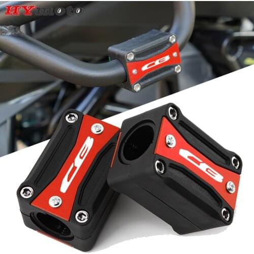For HONDA CB125R CB300R CB400X CB500F/X CB650R Motorcycle CNC Engine Crash Bar Protection Bumper Decorative Guard Block CB LOGO