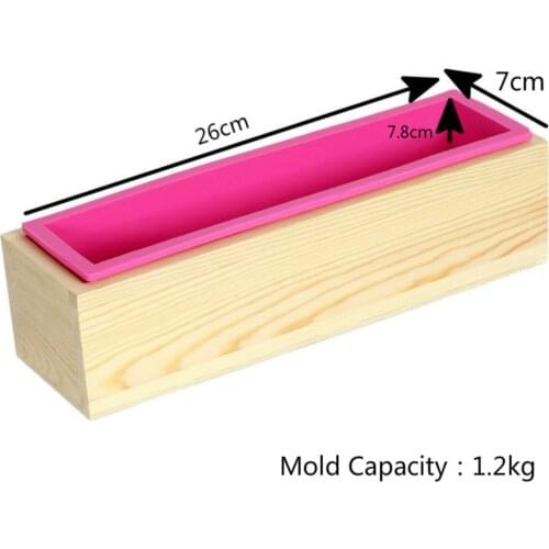 Soap Mold Rectangular Wooden Box With Flexible Liner Large Capacity Silicone Molds Soap Making Supplies DIY Handmade Mould