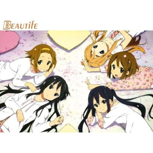 Hot Sale Custom K-ON! Poster Home Decoration Fashion Silk Fabric Wall Poster Custom Poster