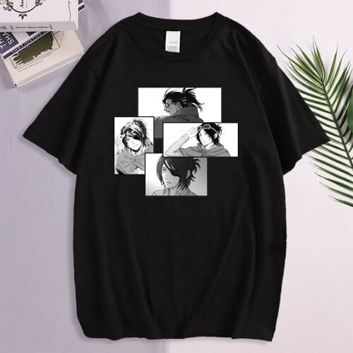 T-Shirts Hanji Zoe Attack On Titan Japanese Anime Shirts Mens Short Sleeve O-Neck Fashion Tshirt Street Vintage Clothing Men