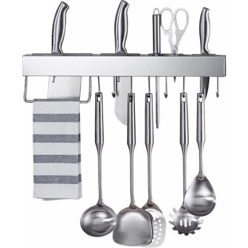 304 Stainless Steel Kitchen Rack Kitchen Shelf Space Aluminum Frame Kitchenware Utensil Tool Storage Rack Save Space Shelf