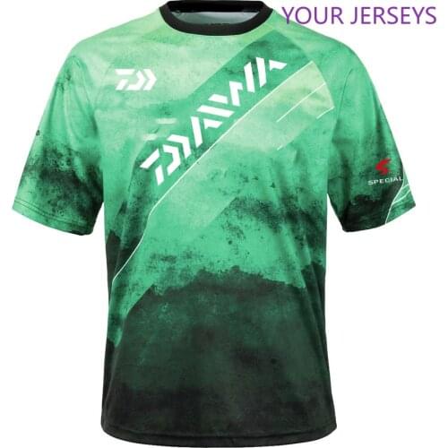DAIWA Fishing Tee Summer Outdoor Breathable Quick Dry Fishing Tshirt Men Sports Golf Cycling Running Coolmax Fishing Clothes