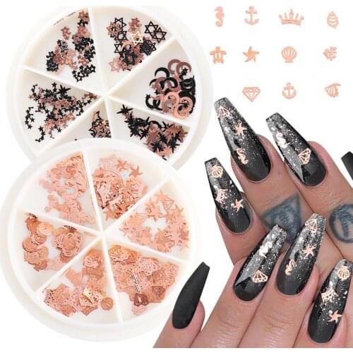 Nail Rhinestone Set Fashion Manicure Decor Exquisite Stickers 3D Hollow Metal Nail Art Decorations Sequins