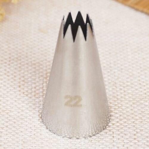 #22 Small Size Open Star Icing Nozzle Piping Tip Stainless Steel Cake Decorating Tips Icing Piping Pastry Tip Tools Bakeware