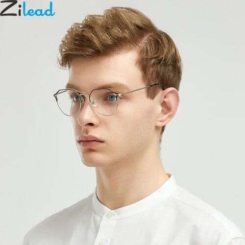 Zilead Myopia Glasses Women&Men Alloy Square Shortsighted Prescription Spectacle Nearsighted Optical Eyeglasses Degree -1to-4