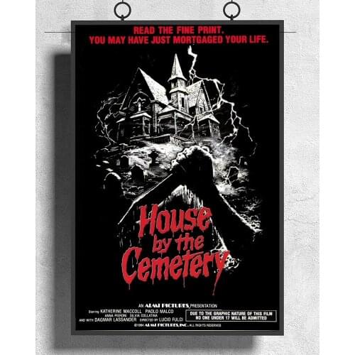 L458 HOUSE BY THE CEMETERY Movie Horror Gore Lucio Fulci Silk Fabric Poster Art Decor Indoor Painting Gift