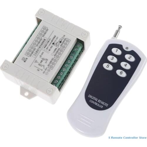 BX0E Radio Switch Remote Control System Receiver Transmitter 433 Mhz 24v DC 12v 6 Ch 6ch Rf Wireless Remote Controller
