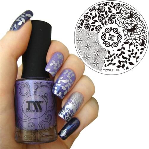WUF Rose Flower Nail Art Stamp Template Flower Mandala Butterfly Image Plate Nail Stamping Plate Manicure Tools