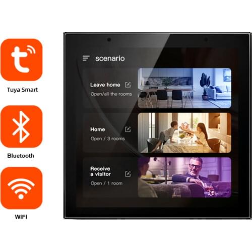 AnjieloSmart Wifi Tuya Voice Control Gateway with Color Touch screen Remotely Control Your Kinds of Tuya Smart Appliances G2 Hub