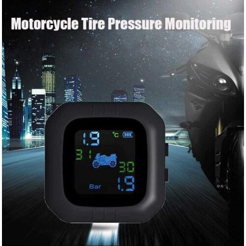 Motorcycle Tire Pressure Monitoring System Preventing Inconsistent Tire Pressure TPMS Wireless LCD USB Tire Monitoring System