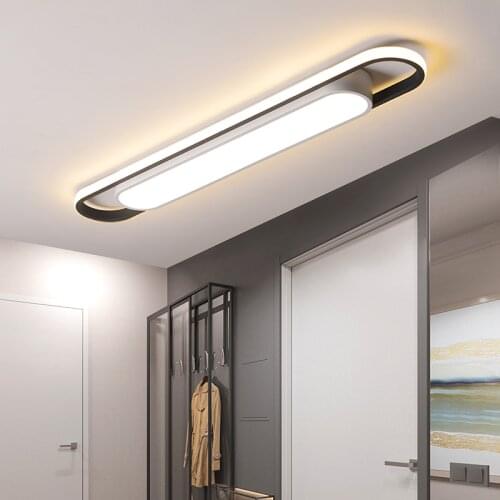 NEO Gleam 400/600/800mm Modern led ceiling lights for bedroom carridor foyer Black+white painted ceiling lamp fixtures 90-260V