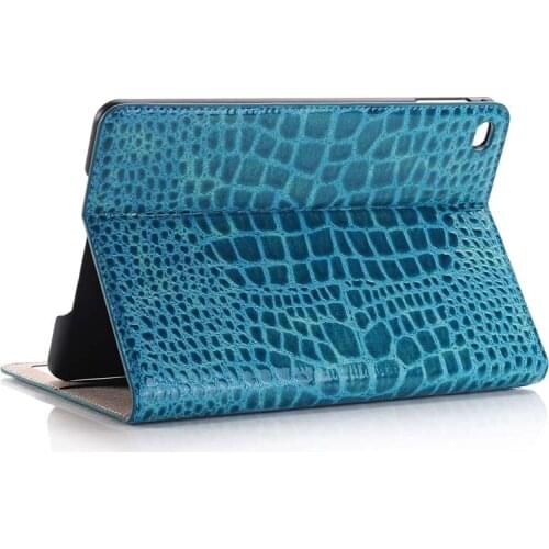 Crocodile Magnet Smart Sleep Folio PU Leather Cover Card Slots Stand Holder Case For Apple iPad Mini4 Mini 4 Gen 7.9 inch Tablet