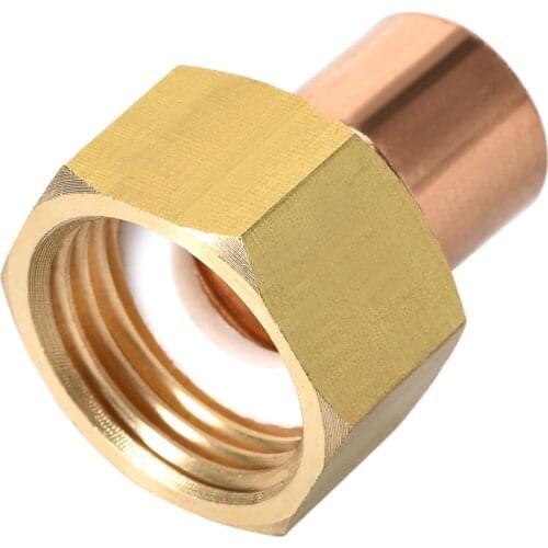 Uxcell G1/2 Lead Free Copper Union Fitting with Sweat Solder Joint to Male Threaded Connects for Use 12.7mm Nominal Size Pipes