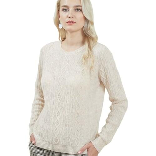 Knitting Jumper 100% Cashmere Long Sleeve Sweater Autumn Winter Women O-neck Warm Female Thickening Sweater Womens Sweater