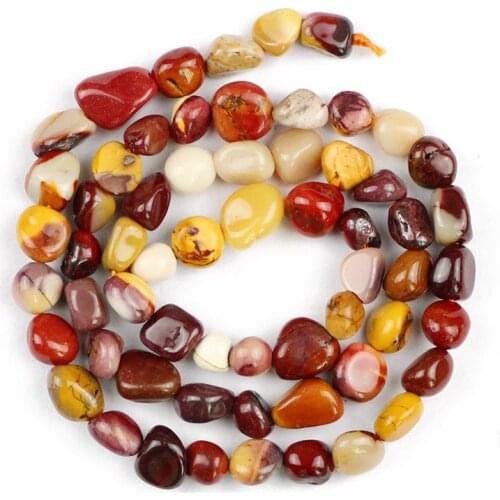 YHBZRET Mookaite Egg yolk Irregular Gravel Natural Stone chips loose beads for Jewelry making bracelet DIY Accessories Wholesale