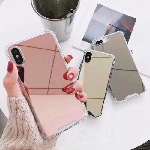 WSXGDR Mirror TPU Case For iphone 11 Pro XS MAX XR X 10 8 plus Shockproof Fundas Cover For iphone 7 8 6s 6 s plus Phone Cases