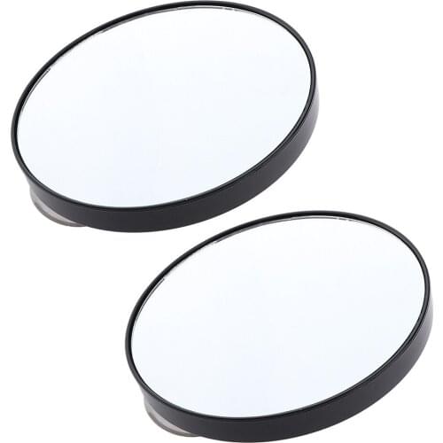 2 Pieces Makeup Mirror 10X Magnifying with Suction Cups for Bathroom Black