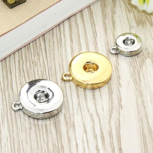 10 PCS/Lot Snap Button Base Flat Accessories DIY Popper 18mm 12mm Ginger Snap Charms OEM, ODM 0312