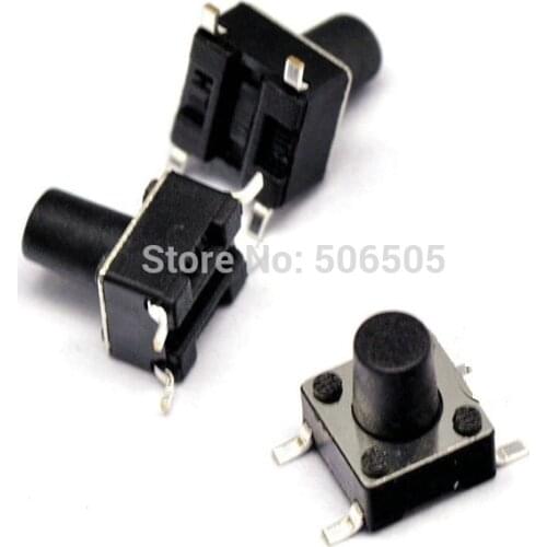 6X6X8mm 4pin SMT Tactile Tact Mini Push Button Switch Micro Switch Momentary 100pcs/lot