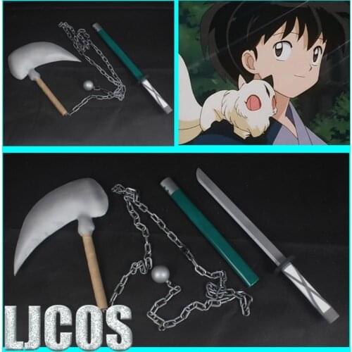 Anime Inuyasha Yashahime: Princess Half-Demon Kohaku Sickle Sword Cosplay Weapon Halloween Carnival Custom Hand Made Props