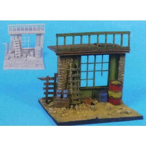 Partial miniature platform of resin scene 1:35