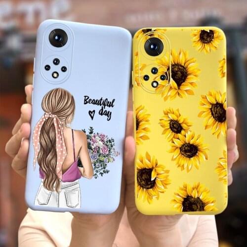 For Huawei Honor 50 Pro Case Honor50 Soft Slim Colorful Flowers Phone Cases For Honor 50 SE Honor50 Pro Back Cover Fundas Bumper
