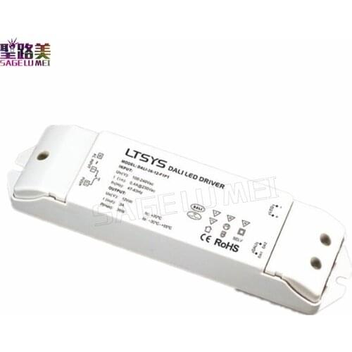 Intelligent led power AC100V - 240V input DC 12V 3A 36W output PUSH DIM CV DALI Led Dimming Driver