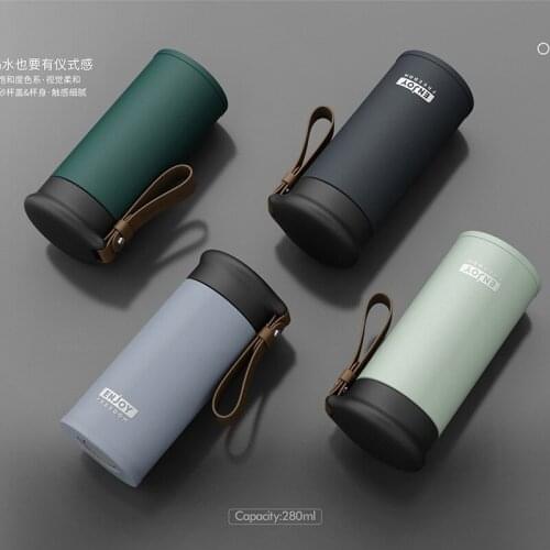 Coffee Mug Travel Cup Vacuum Bottle Heat Cool Keep Insulation Vacuum Flask Straight Creative Daily Portable Thermos Mug
