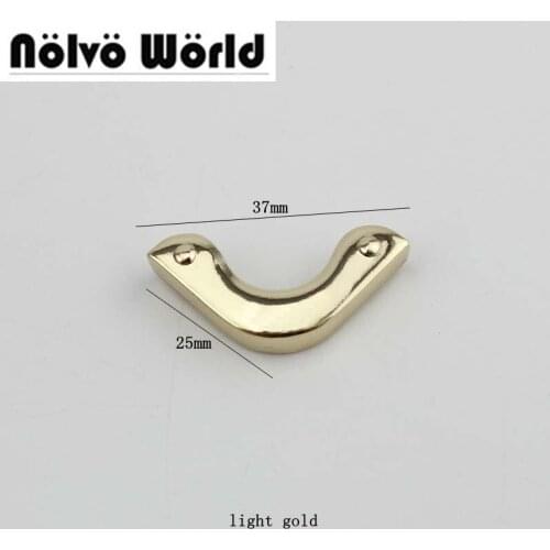 30pcs 25*37mm gold bags decoration end clips in screws,gold tone DIY fashion straps finished clasp,fashion belt tail clasp