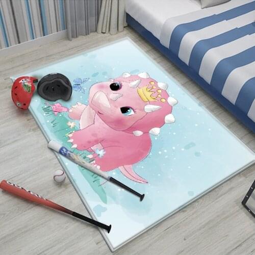 2021 Top Brand Non-Slip Children Flannel Carpet Baby Carpet Baby Play Mat Animal Pattern Rectangle Children Carpet Comfortable