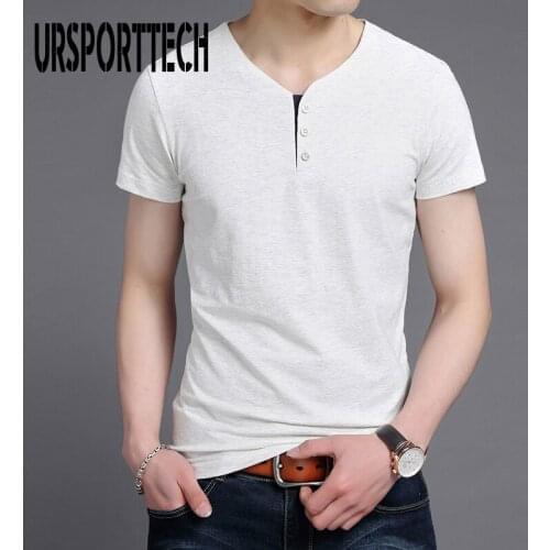 Summer T shirt Men Big Size Short Sleeve Solid Cotton T shirt Men Casual T-shirts For Men Fitness Business Streetwear Tops Tees