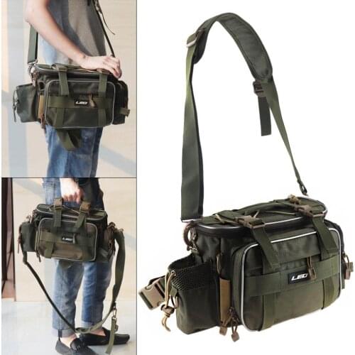 Multifunctional Waterproof Outdoor Fishing Bag Oxford Cloth Waist Shoulder Messenger Fishing Tackle Reel Lure Camera Storage Bag