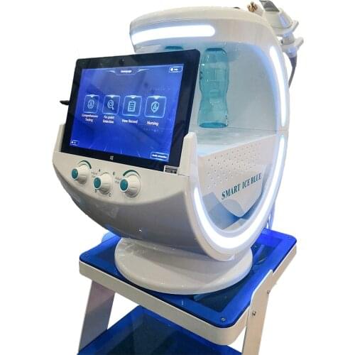 2021 newst 7 in 1 Intelligent ice blue hydrafacial machine oxygen Microdermoabrasion facial Water Multipolar Beauty Machine