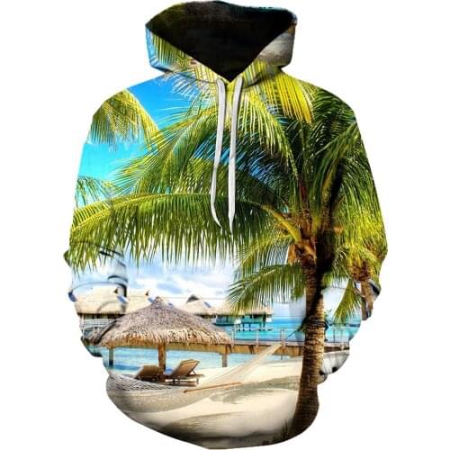 Pastoral style 3D printing fashion autumn and winter mens and womens hoodies custom oversized casual hoodies mens clothing