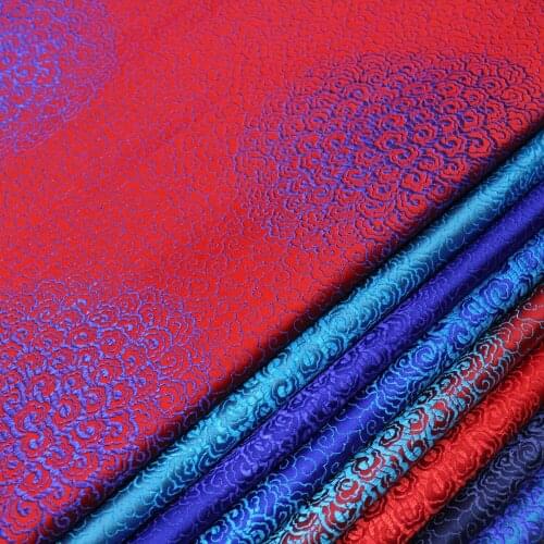 NCF67 Mongolian Style Silk Brocade Jacquard Fabric Cheongsam Clothing Decorative DIY Fabric Chinese Cushion Cover Fabric