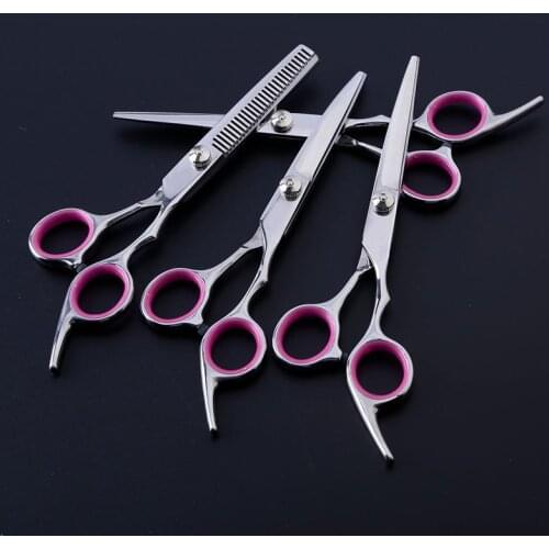 Stainless Steel Pet Dogs Gromming Scissors Up Down Curved Shears Sharp Edge Animals Cat Hair Cutting Barber Cutting Tools Kit