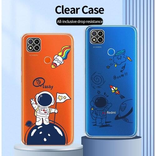 For Xiaomi Redmi 9C NFC Case Transparent Case For Redmi 9C 9c Soft Protective Cover For Redmi 9C NFC Clear Phone Fundas Cartoon