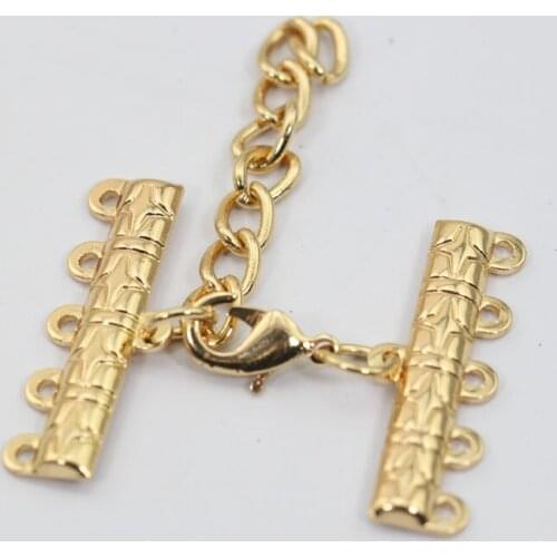 Adjustable Jewelry Necklace Clasps 3-10 Layers New Jewelry Clasps with Extension Fit African Jewelry Free Shipping JC032