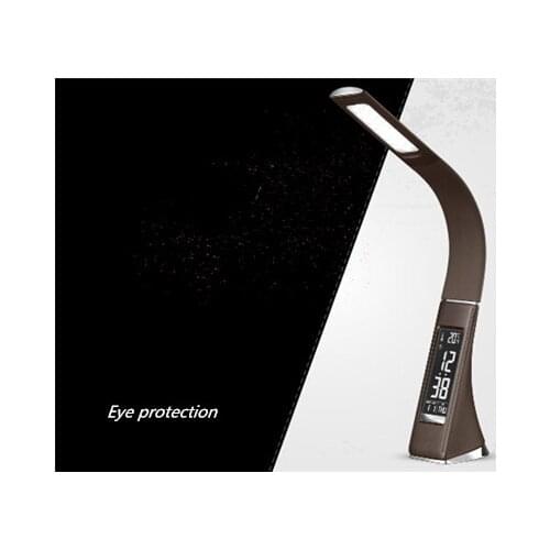 Led New strange Creative Eye protection Charge adjust fold clock desk table lamp Alarm clock Perpetual calendar liquid crystal