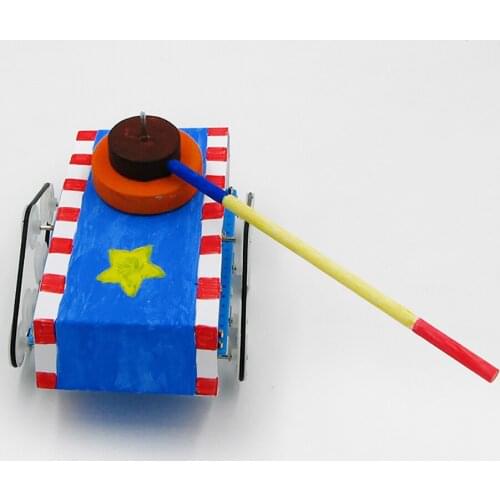Technology small production electric DIY Educational Electric Robot Tank Scientific Invention Toys Good Gifts for Kids