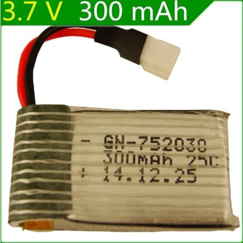 3.7V 300mAH Wholesale remote control helicopter remote helicopter 300 mAH 15C 3.7 V discharge air to air plug 752030