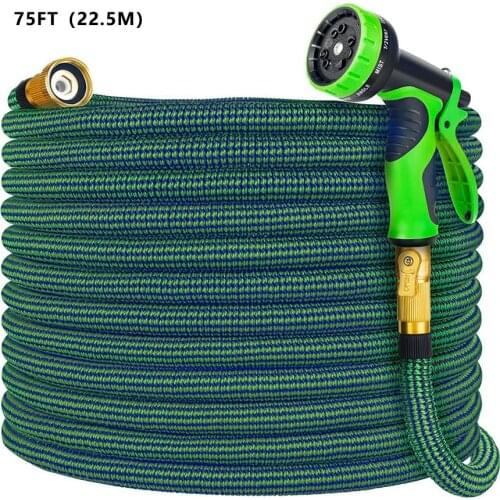 Water Gun Garden Hose Retractable Magic Hose EU High Pressure Car Wash Hose With Metal Spray Gun Outdoor Garden Watering