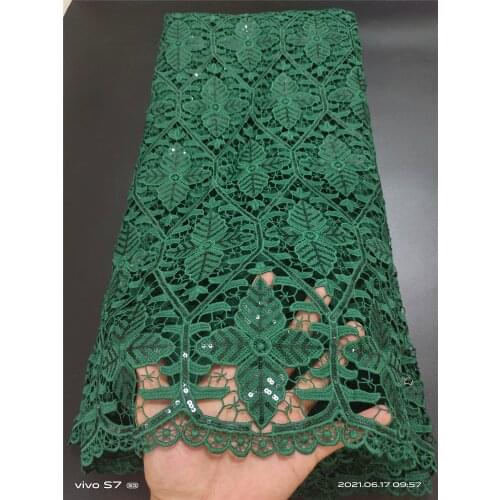 High Quality Water Soluble Milk Silk Lace African Nigerian Cord Lace Fabric Eyelet Design Guipure Cord Lace For Wedding J247