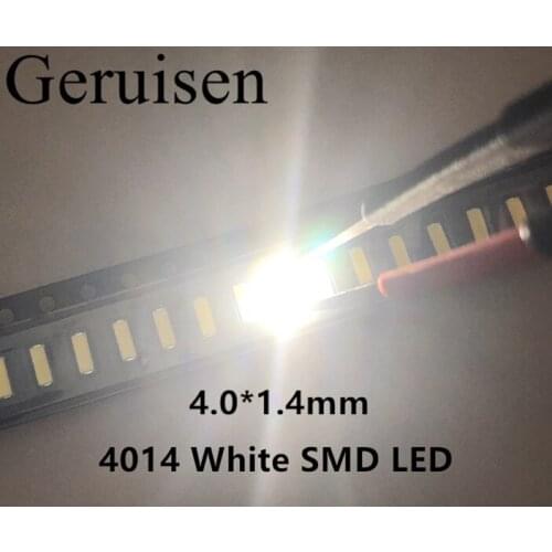 0.2W SMD 4014 LED Lamp Bead 23-26lm White SMD LED Beads LED Chip DC3.0-3.4V Free shipping 200PCS